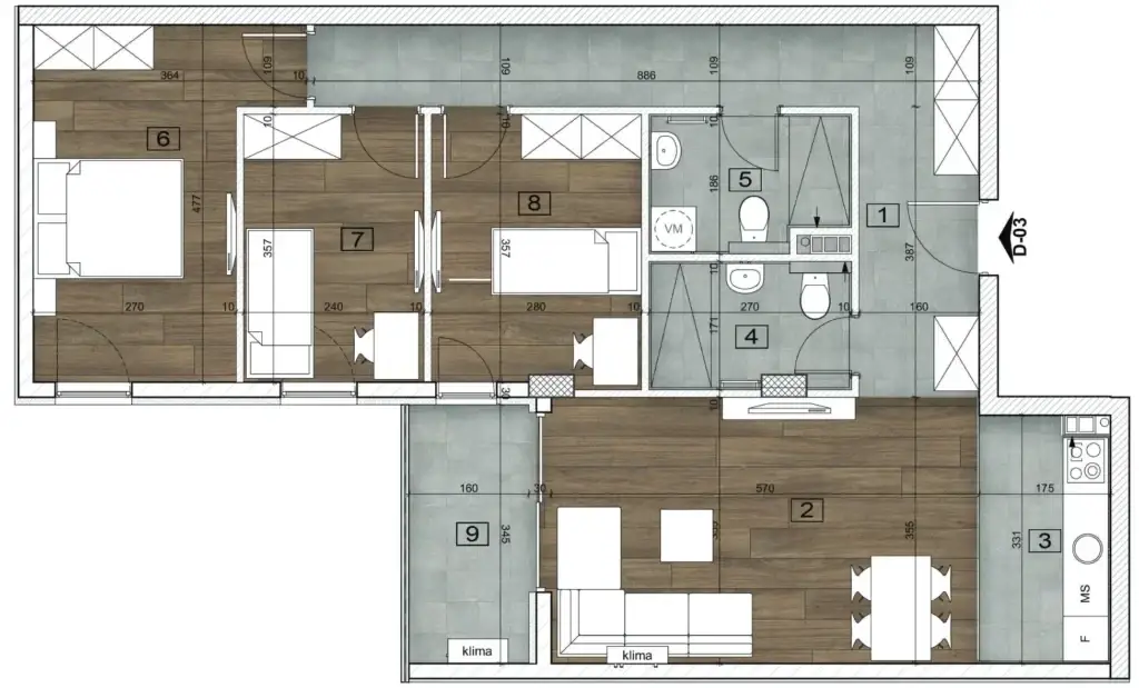 Stan 86m² — Bulevar patrijarha Pavla, Novi Sad