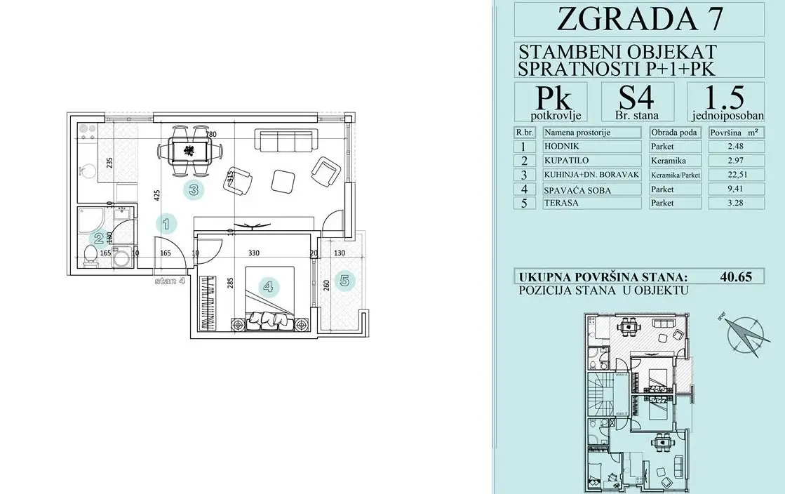 Stan 40m² — Petrovaradin, Petrovaradin (Novi Sad)