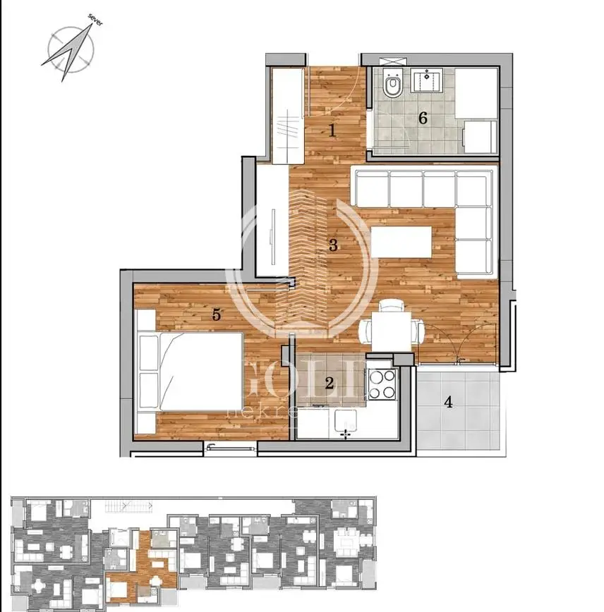 Stan 37m² — Telep, Novi Sad