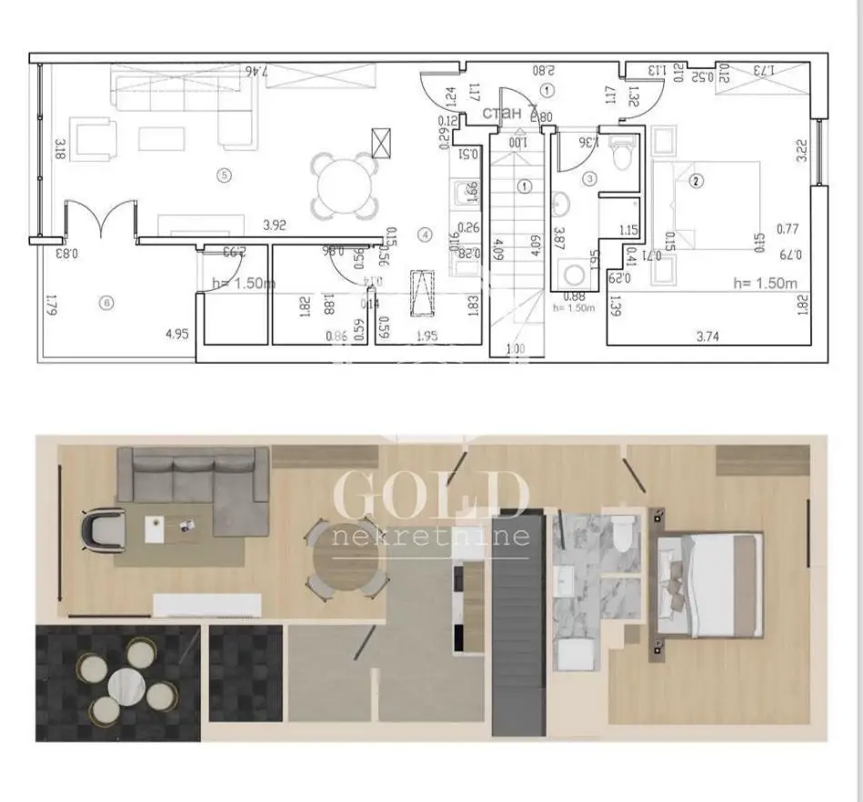 Sremska Kamenica-Two-Room, Move-in by the end of 2025! ID#10613