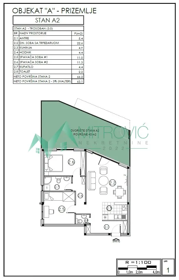 Stan 63m² — Tatarsko brdo, Sremska Kamenica