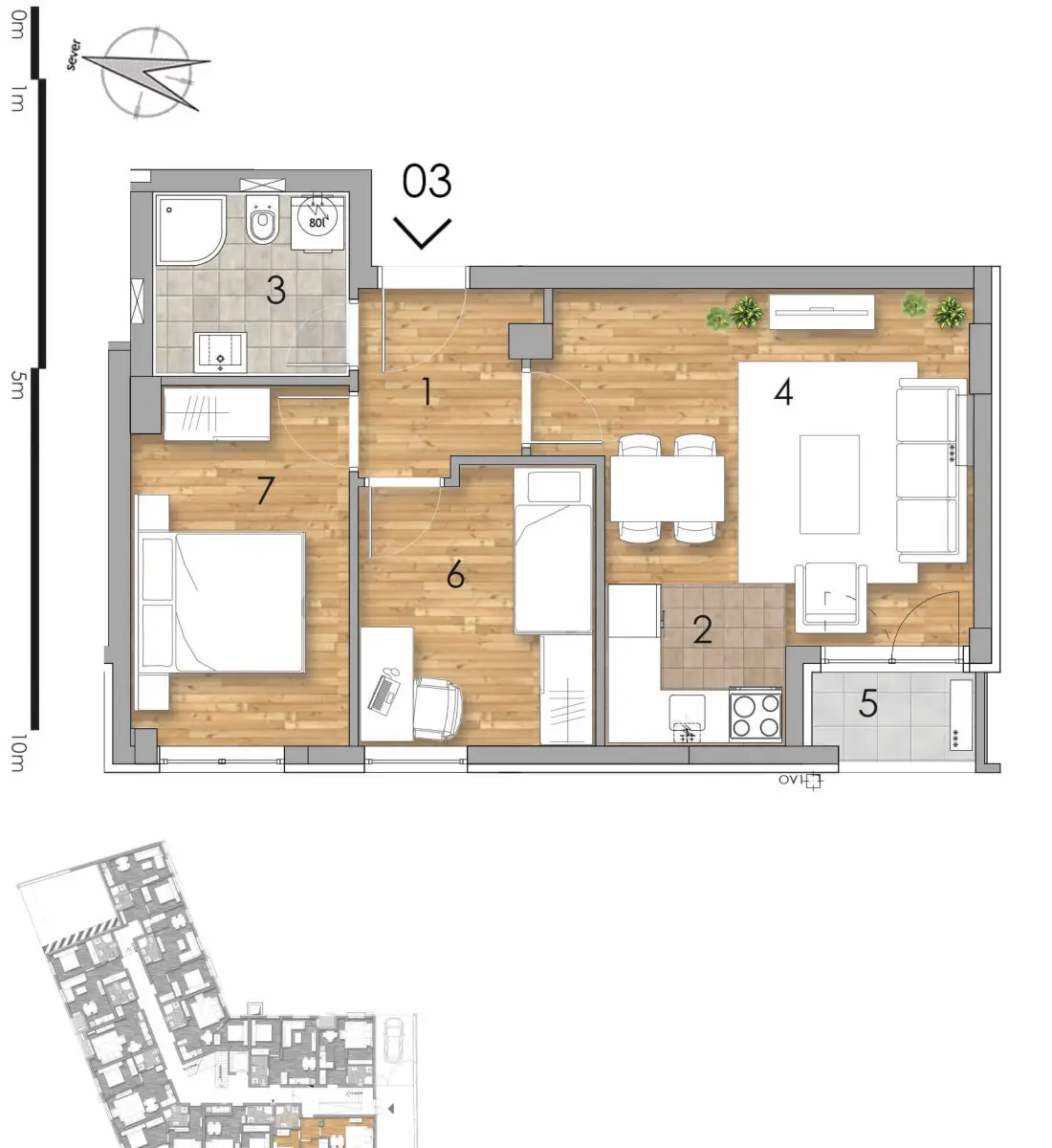 NOVI SAD.PODBARA.THREE-ROOM APARTMENT.WITH VAT (Svet nekretnine, Novi Sad, Reg. no. 405)