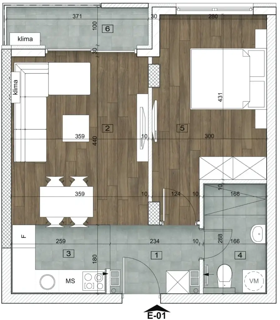 Stan 45m² — Bulevar patrijarha Pavla, Novi Sad