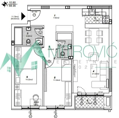 Stan 70m² — Telep, Novi Sad