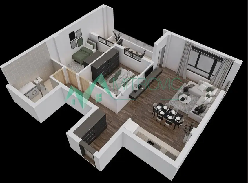 Petrovaradin - Two and a half room apartment 73 m2 under construction