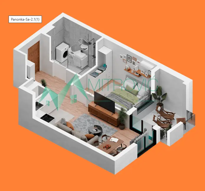Stan 43m² — Podbara, Novi Sad