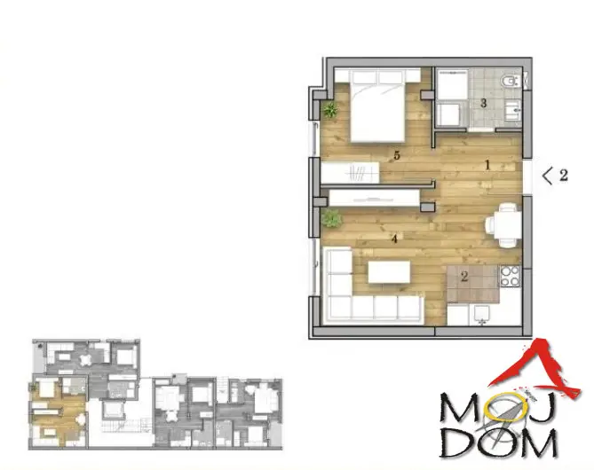 Stan 37m² — Telep, Novi Sad