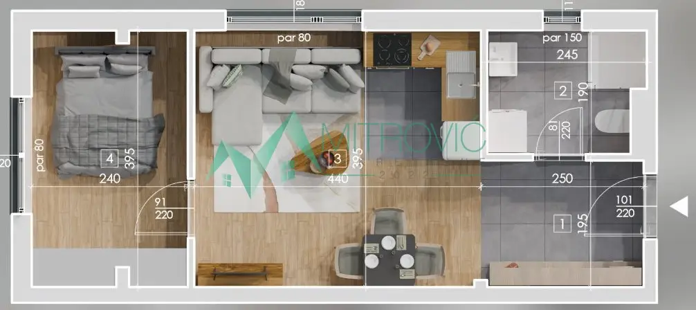 Stan 35m² — Telep, Novi Sad