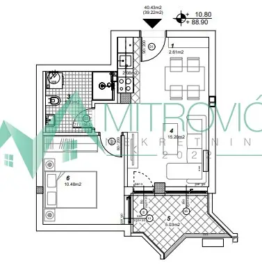Stan 39m² — Telep, Novi Sad