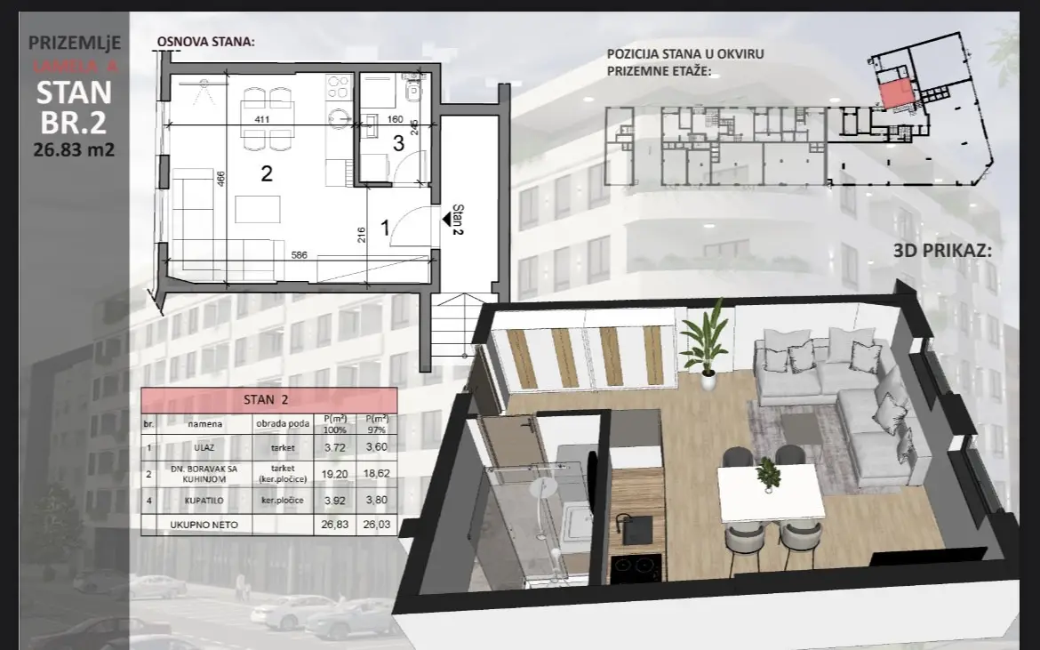 NOVI SAD. SAJAM. STUDIO APARTMENT. PLUS VAT (Svet nekretnine, Novi Sad, Reg. no. 405)