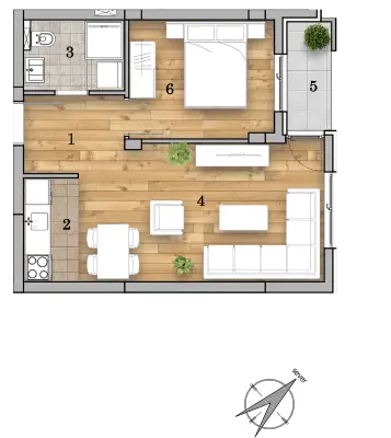 Stan 41m² — Telep, Novi Sad