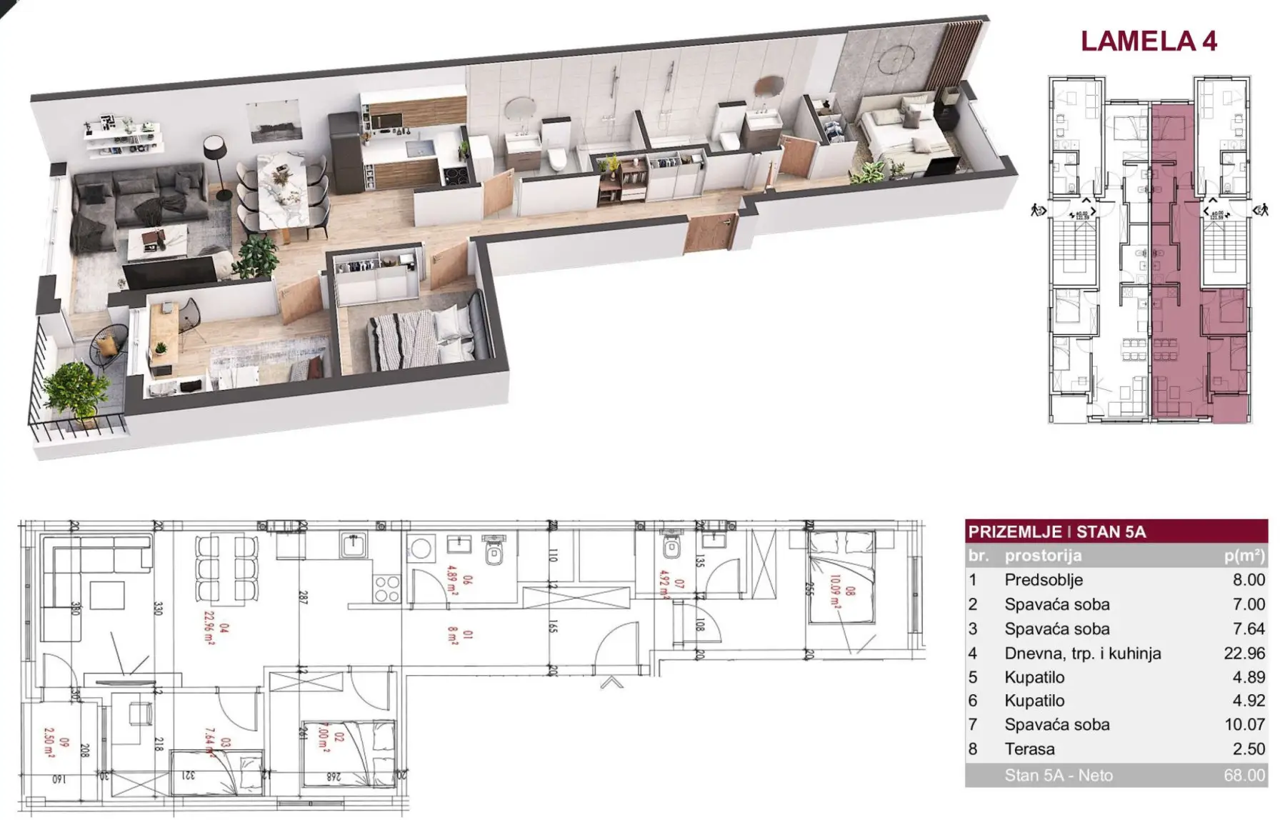 NOVI SAD. PETROVARADIN. ALIBEGOVAC. THREE AND A HALF ROOM APARTMENT. PLUS VAT (Svet nekretnine, Novi Sad, Reg. no. 405)
